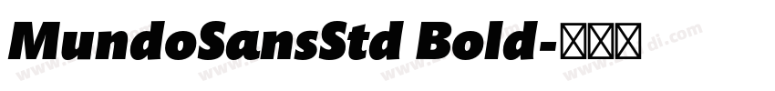 MundoSansStd Bold字体转换